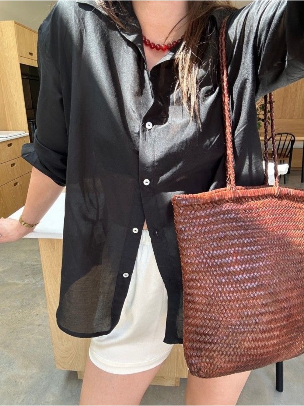 Vintage Nine West Woven Shoulder Bag